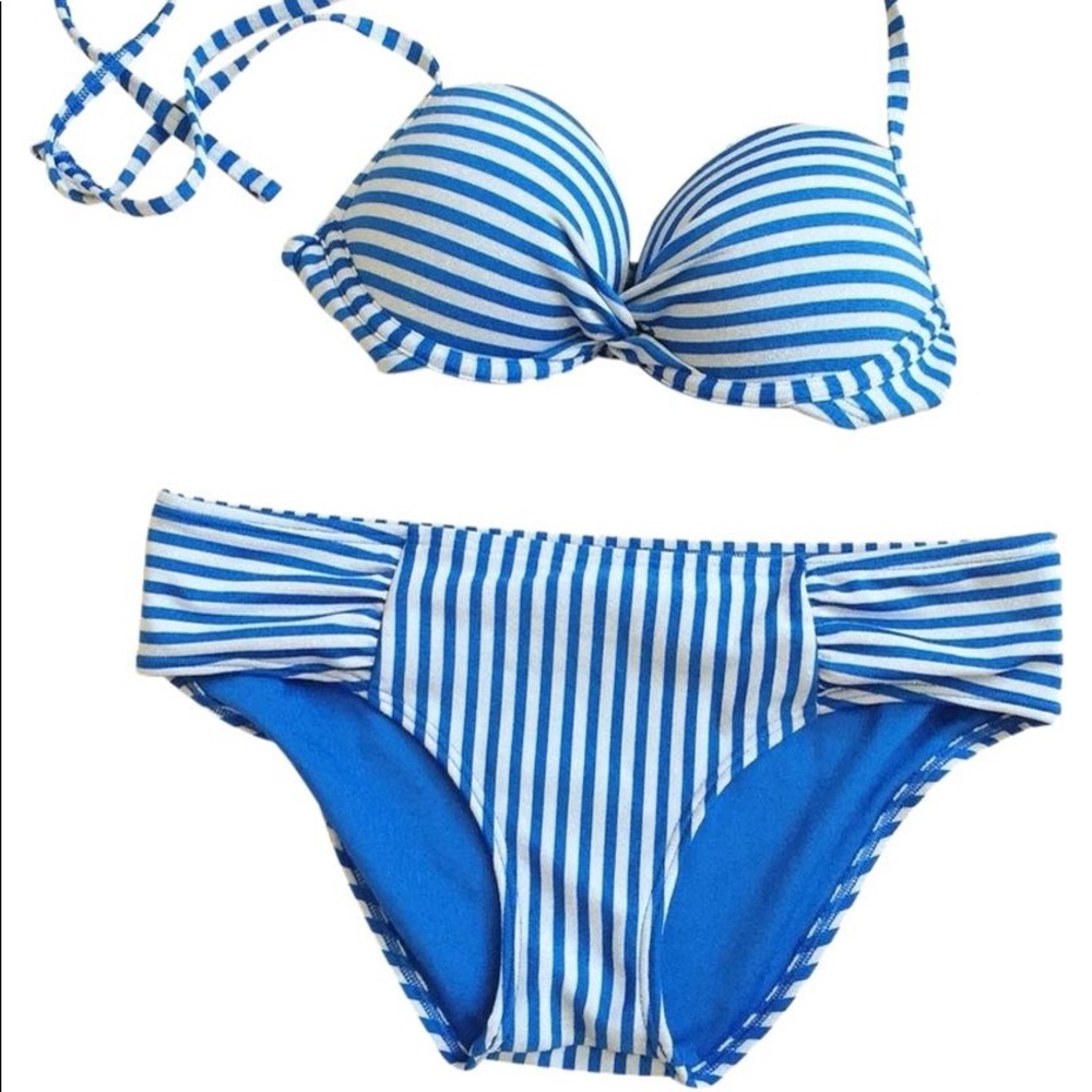 Striped Aerie Push Up Bikini